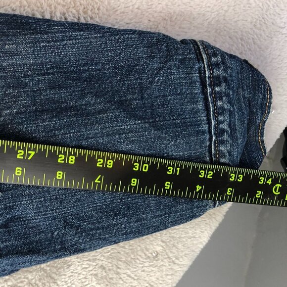 Gap Mens Jean Jacket Size XL Blue Denim Sherpa Lined Collared Button Up Cozy - Picture 7 of 14